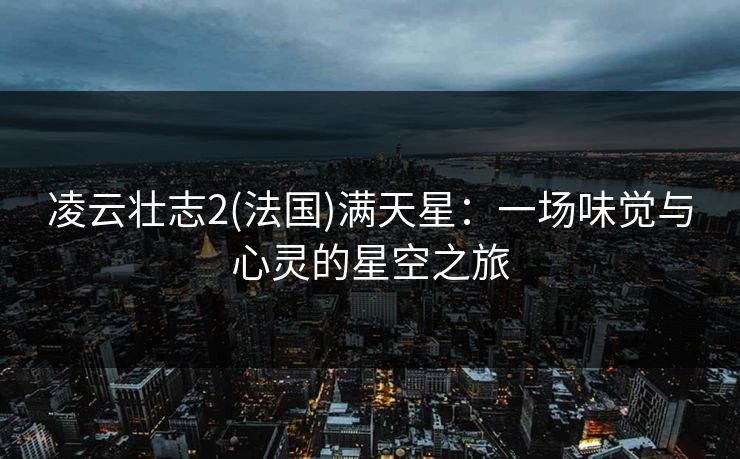 凌云壮志2(法国)满天星:一场味觉与心灵的星空之旅 凌云壮志2(法国)满天星:一场味觉与心灵的星空之旅